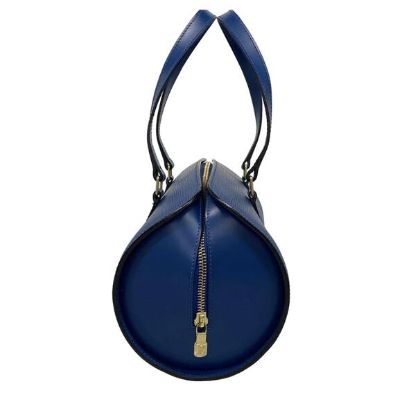 LOUIS VUITTON Soufflot Toledo Blue Epi Handbag W Pouch EUC - Picture 2 of 14